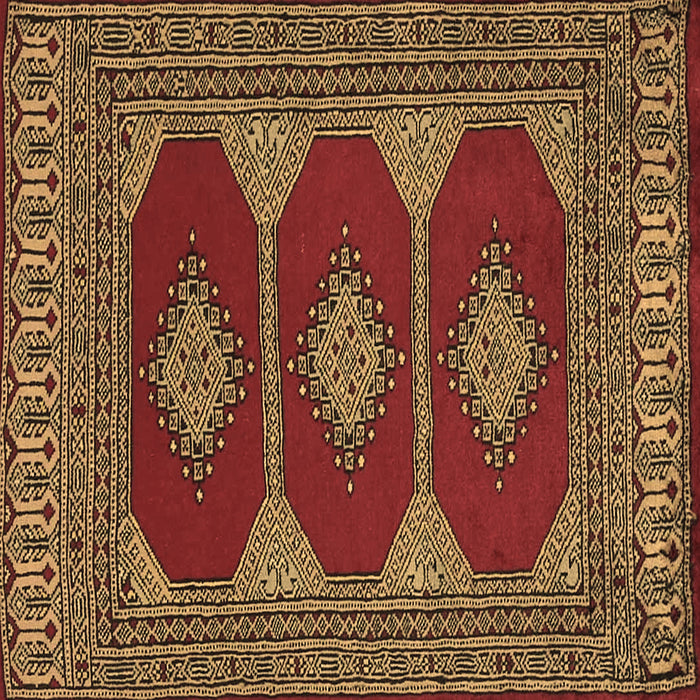 Square Machine Washable Persian Brown Traditional Rug, wshtr2474brn
