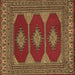 Square Machine Washable Persian Brown Traditional Rug, wshtr2474brn