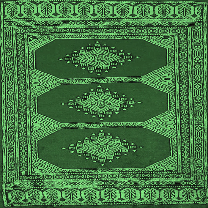 Square Persian Emerald Green Traditional Rug, tr2474emgrn