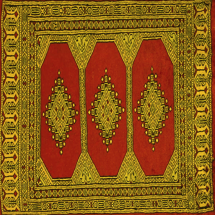 Square Persian Yellow Traditional Rug, tr2474yw