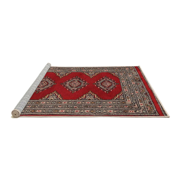 Sideview of Machine Washable Traditional Orange Salmon Pink Rug, wshtr2475