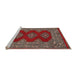 Sideview of Machine Washable Traditional Orange Salmon Pink Rug, wshtr2475