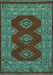 Machine Washable Persian Turquoise Traditional Area Rugs, wshtr2475turq