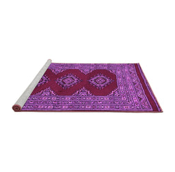 Sideview of Machine Washable Persian Purple Traditional Area Rugs, wshtr2475pur