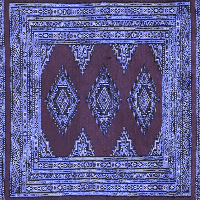Square Machine Washable Persian Blue Traditional Rug, wshtr2475blu