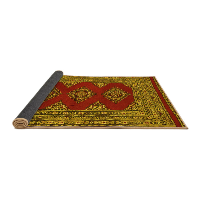 Sideview of Persian Yellow Traditional Rug, tr2475yw