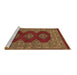 Sideview of Machine Washable Persian Brown Traditional Rug, wshtr2475brn