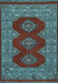 Machine Washable Persian Light Blue Traditional Rug, wshtr2475lblu