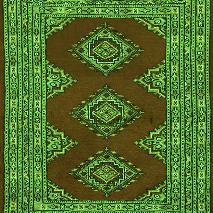 Serging Thickness of Machine Washable Persian Green Traditional Area Rugs, wshtr2475grn