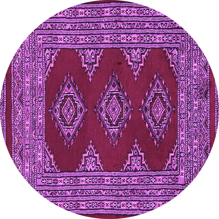 Round Machine Washable Persian Purple Traditional Area Rugs, wshtr2475pur