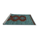 Sideview of Machine Washable Persian Light Blue Traditional Rug, wshtr2475lblu