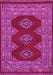 Machine Washable Persian Pink Traditional Rug, wshtr2475pnk