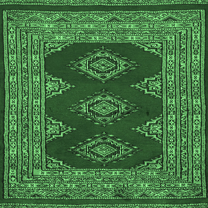 Square Machine Washable Persian Emerald Green Traditional Area Rugs, wshtr2475emgrn