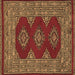 Square Persian Brown Traditional Rug, tr2475brn