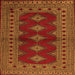 Serging Thickness of Persian Orange Traditional Rug, tr2476org