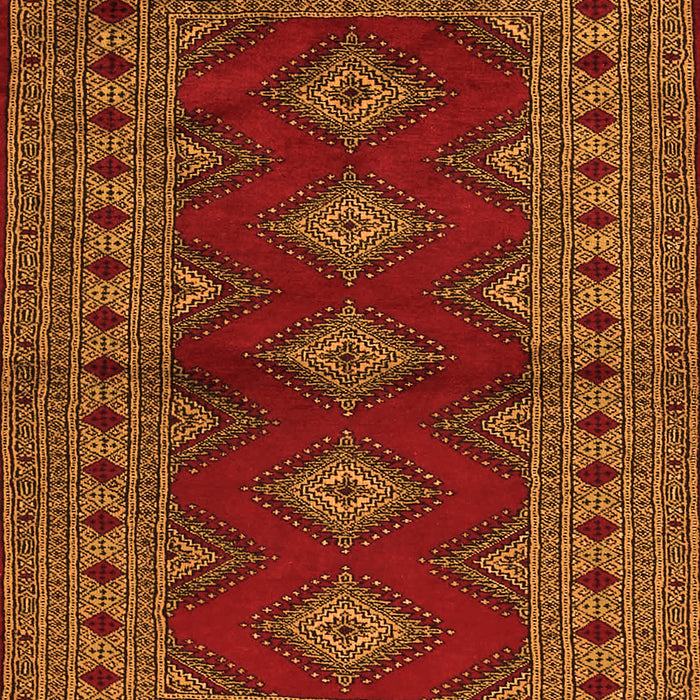 Serging Thickness of Machine Washable Persian Orange Traditional Area Rugs, wshtr2476org