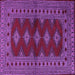 Square Machine Washable Persian Purple Traditional Area Rugs, wshtr2476pur