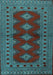 Machine Washable Persian Light Blue Traditional Rug, wshtr2476lblu