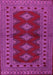 Machine Washable Persian Pink Traditional Rug, wshtr2476pnk
