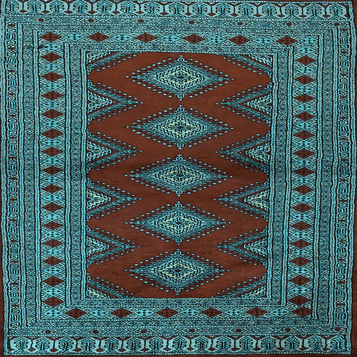 Square Machine Washable Persian Light Blue Traditional Rug, wshtr2476lblu