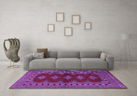 Machine Washable Persian Purple Traditional Rug, wshtr2476pur