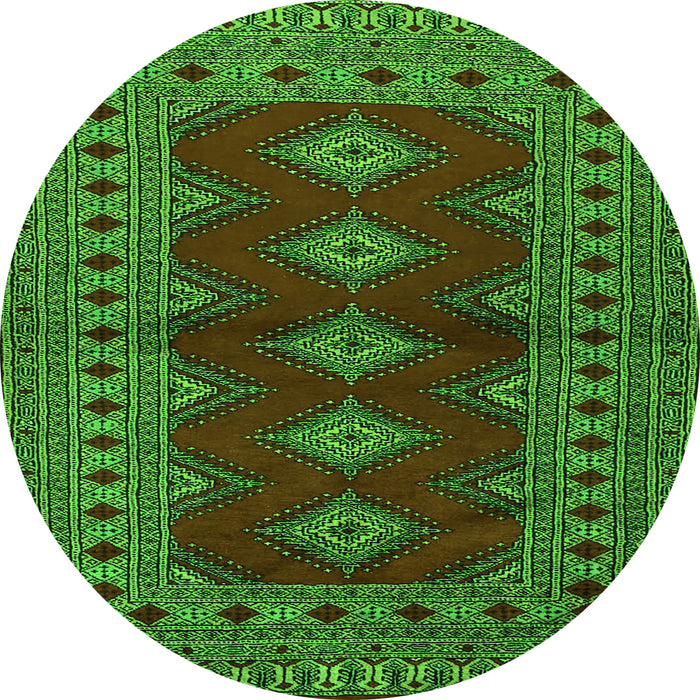 Square Persian Green Traditional Rug, tr2476grn