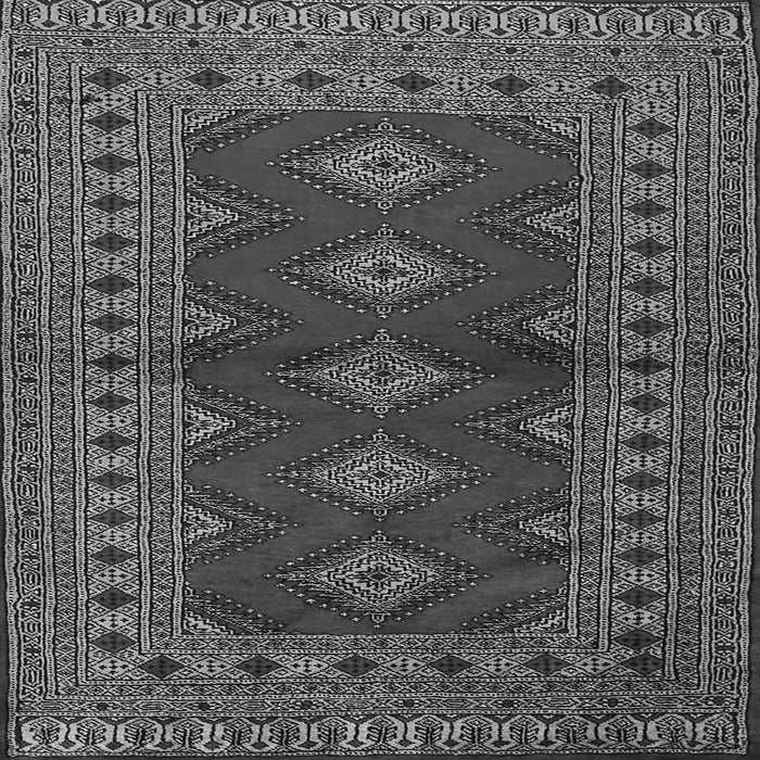 Round Machine Washable Persian Gray Traditional Rug, wshtr2476gry