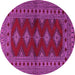 Round Persian Pink Traditional Rug, tr2476pnk