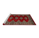 Sideview of Machine Washable Traditional Brown Rug, wshtr2477