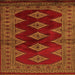 Serging Thickness of Southwestern Orange Country Rug, tr2477org