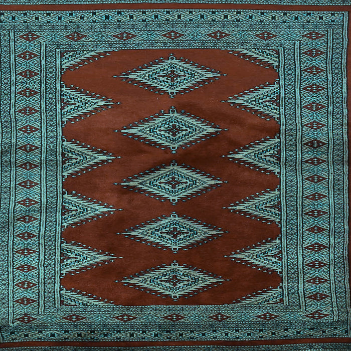 Square Southwestern Light Blue Country Rug, tr2477lblu