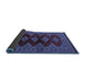 Sideview of Southwestern Blue Country Rug, tr2477blu