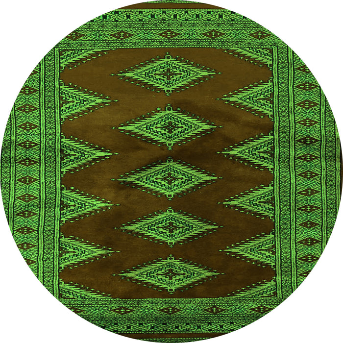 Square Southwestern Green Country Rug, tr2477grn