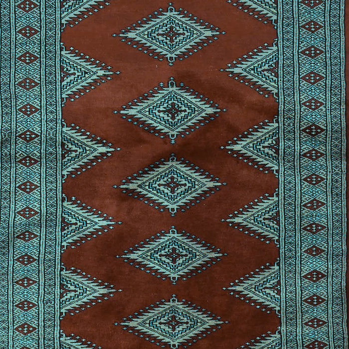 Southwestern Light Blue Country Rug, tr2477lblu