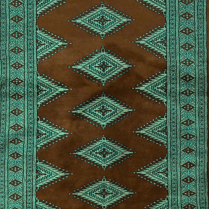 Machine Washable Southwestern Turquoise Country Area Rugs, wshtr2477turq