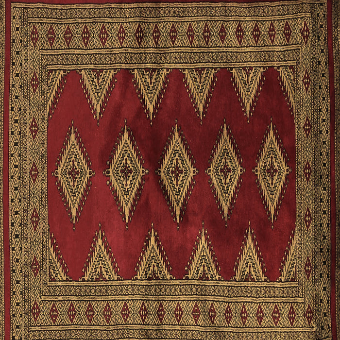 Square Machine Washable Southwestern Brown Country Rug, wshtr2477brn