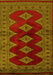 Southwestern Yellow Country Rug, tr2477yw