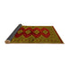 Sideview of Southwestern Yellow Country Rug, tr2477yw