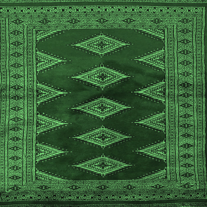 Square Southwestern Emerald Green Country Rug, tr2477emgrn