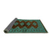 Sideview of Southwestern Turquoise Country Rug, tr2477turq