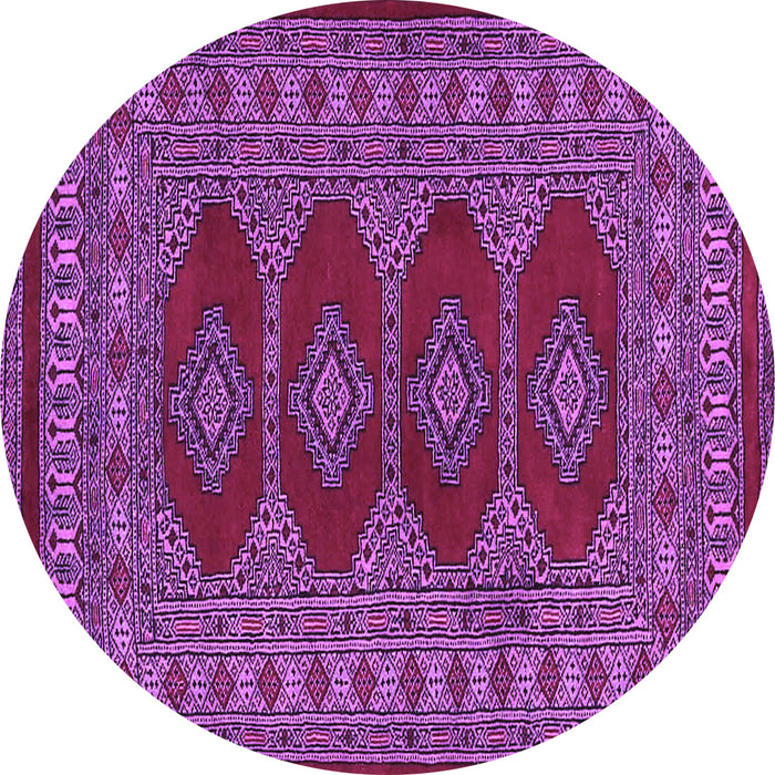 Round Southwestern Purple Country Rug, tr2478pur