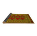 Sideview of Southwestern Yellow Country Rug, tr2478yw