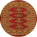 Machine Washable Southwestern Orange Country Area Rugs, wshtr2478org