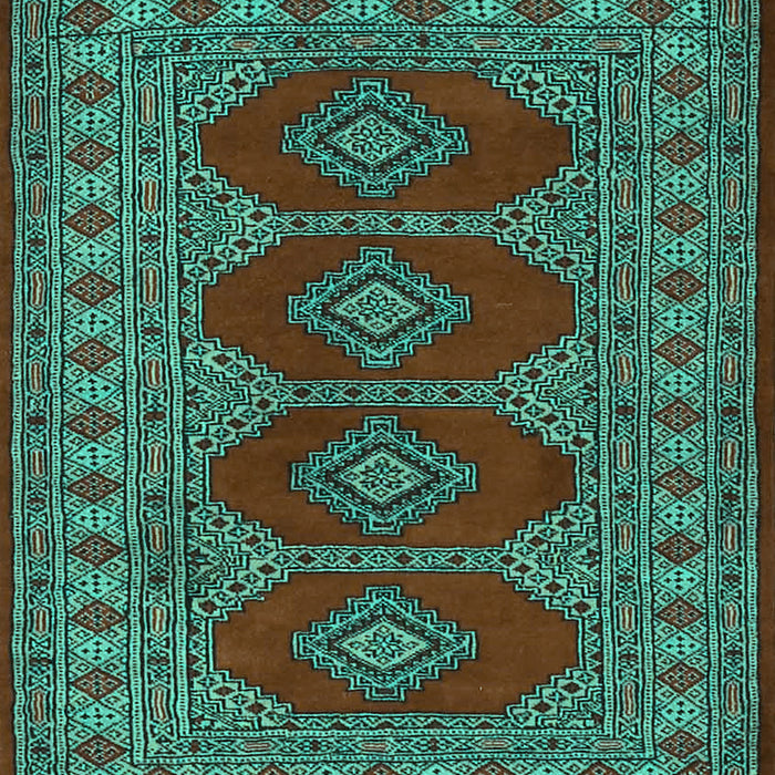 Southwestern Turquoise Country Rug, tr2478turq