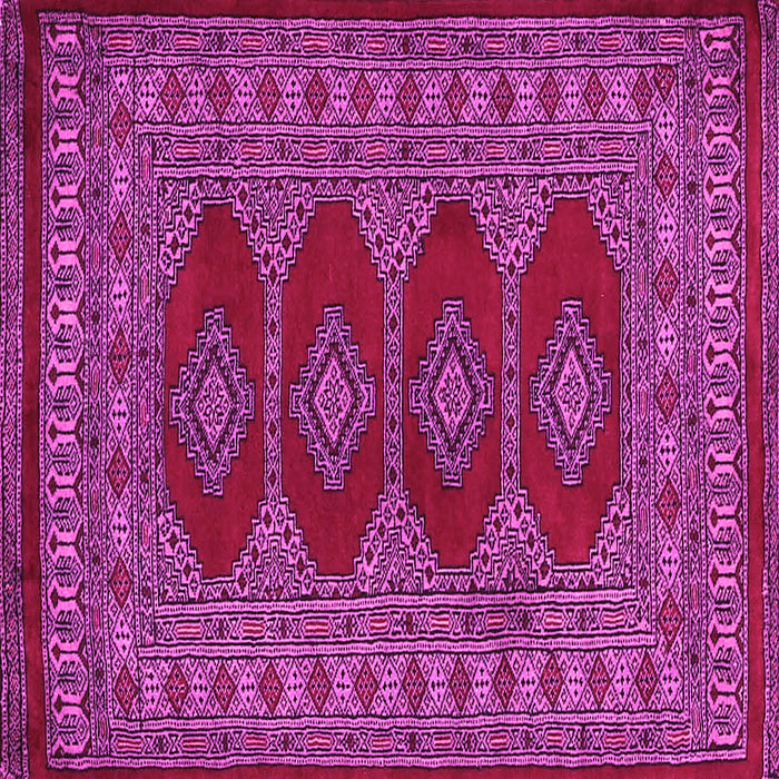 Square Machine Washable Southwestern Pink Country Rug, wshtr2478pnk