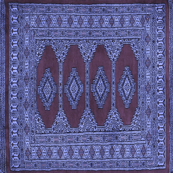 Square Machine Washable Southwestern Blue Country Rug, wshtr2478blu