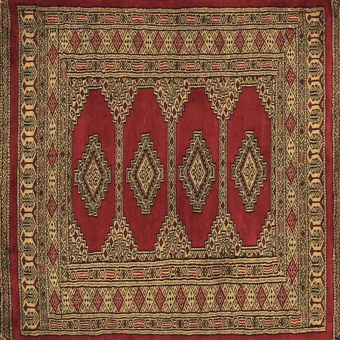 Square Machine Washable Southwestern Brown Country Rug, wshtr2478brn