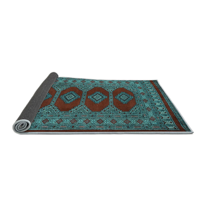 Sideview of Southwestern Light Blue Country Rug, tr2478lblu