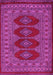 Machine Washable Southwestern Pink Country Rug, wshtr2478pnk