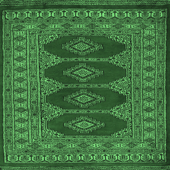 Square Southwestern Emerald Green Country Rug, tr2478emgrn